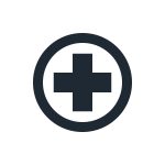 icon medical in round